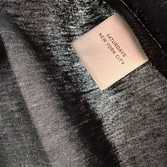 Saturdays NYC Men's Daisy Patch Short Sleeve T-Shirt Crew Neck Black sz XS NWT - Picture 7 of 8